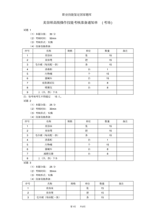 美容师高级考场准备