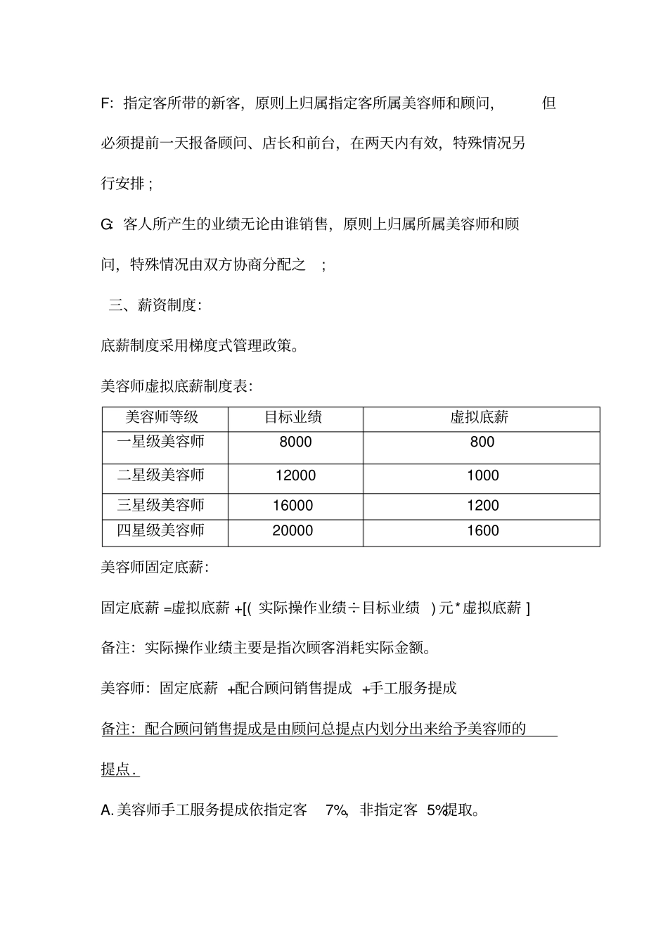 美容院薪资绩效方案_第2页