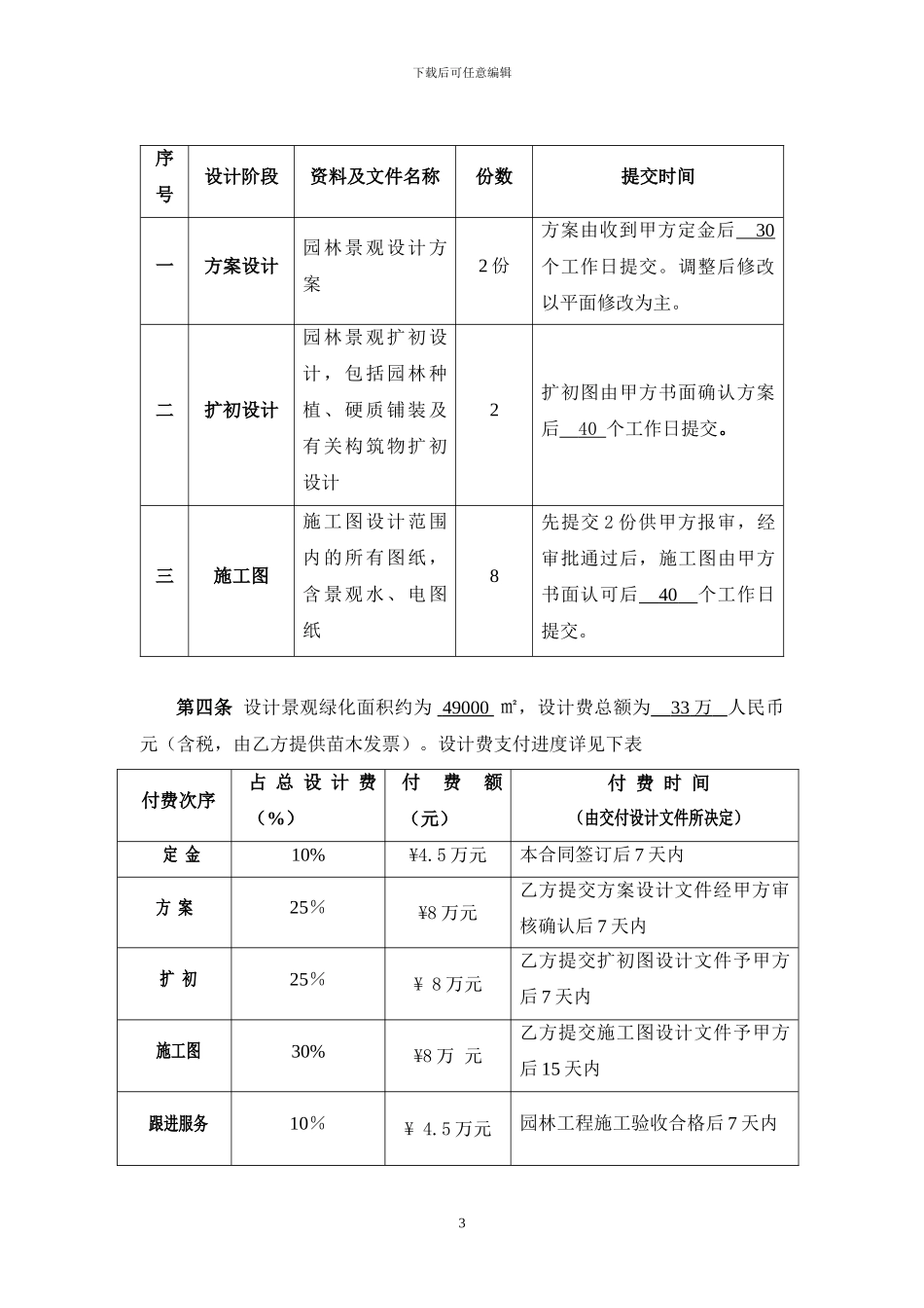 梦蝶庄园设计合同_第3页