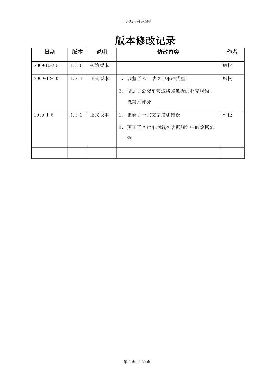 江苏省运输管理综合信息服务平台GPS数据采集接口协议_第3页