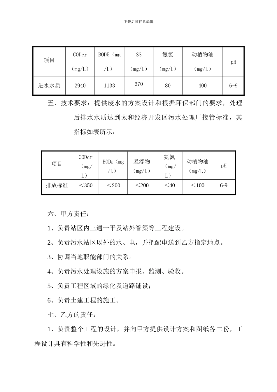 污水处理工程施工承包合同_第3页