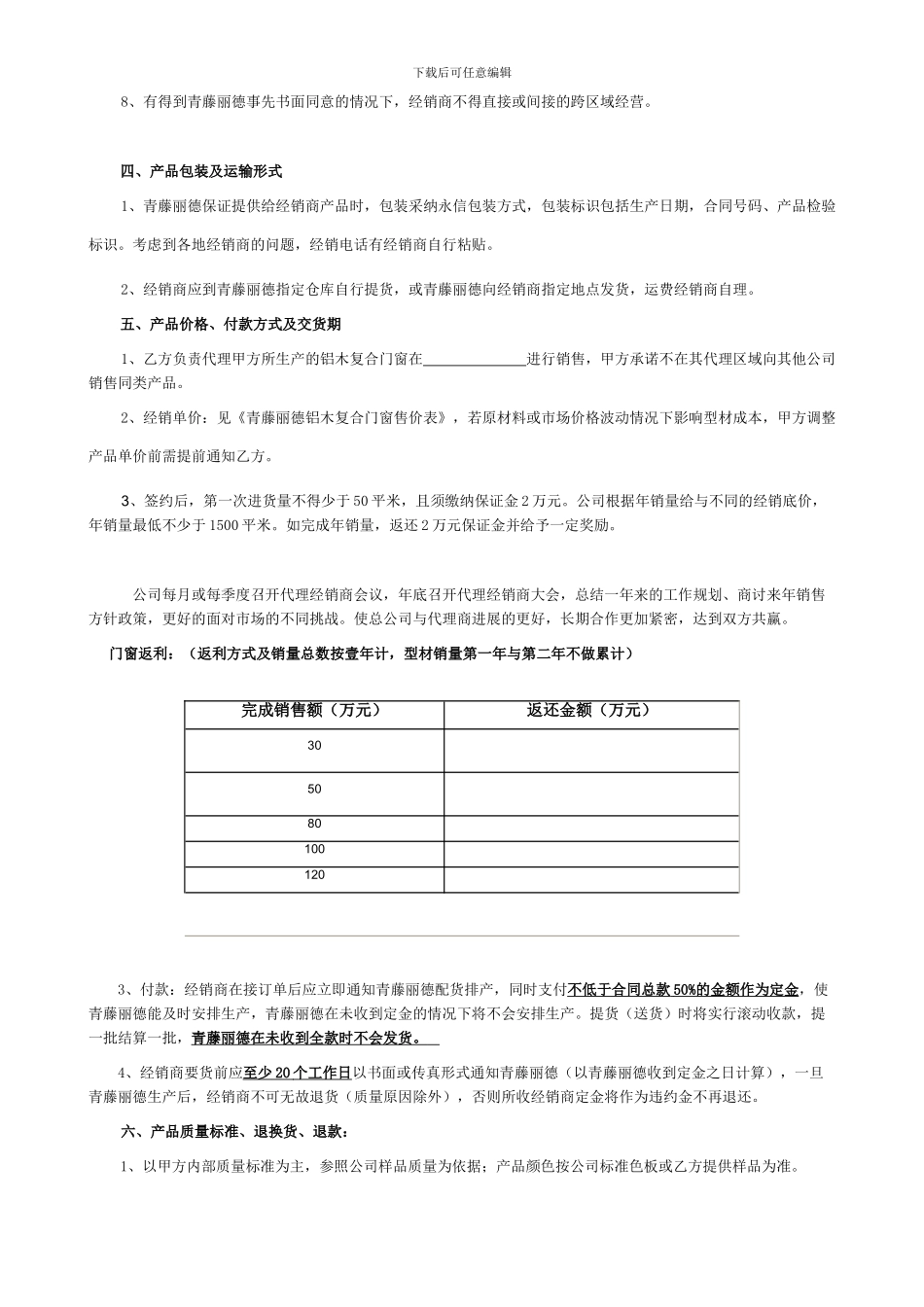 济南青藤丽德门窗系统加盟协议---济南青藤丽德型材有限公司_第3页