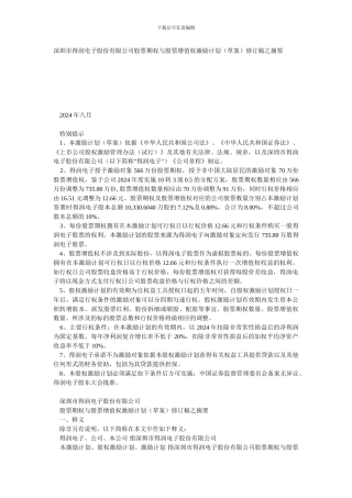 深圳市得润电子股份有限公司股票期权与股票增值权激励计划