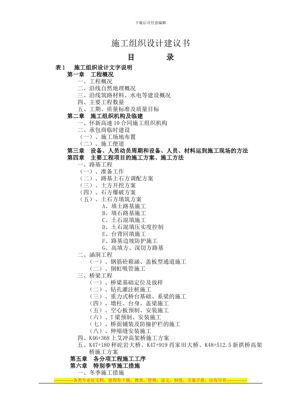 湖南怀新高速10合同_第1页