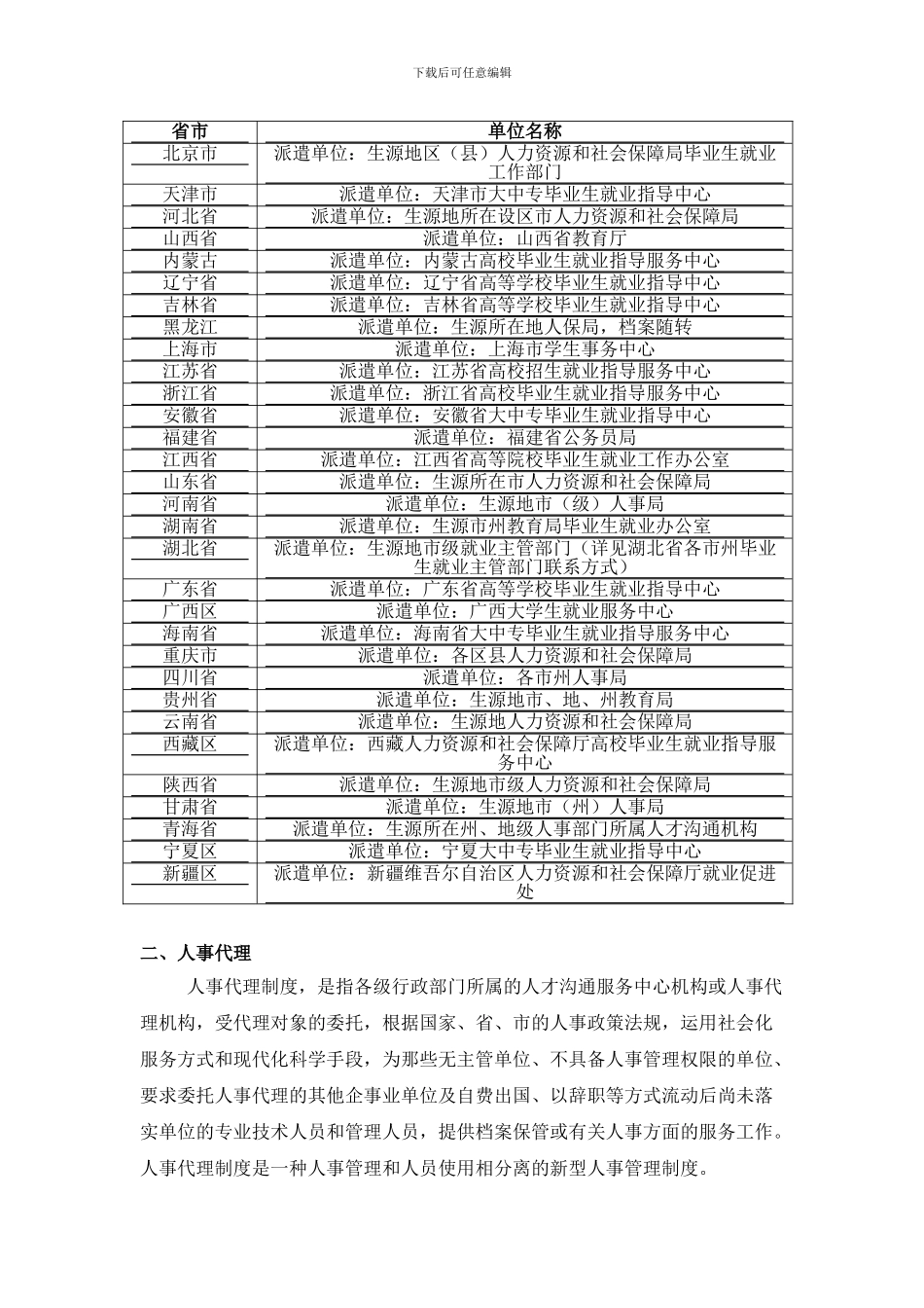 灵活就业、人事代理、改派、毕业手续政策解读_第2页