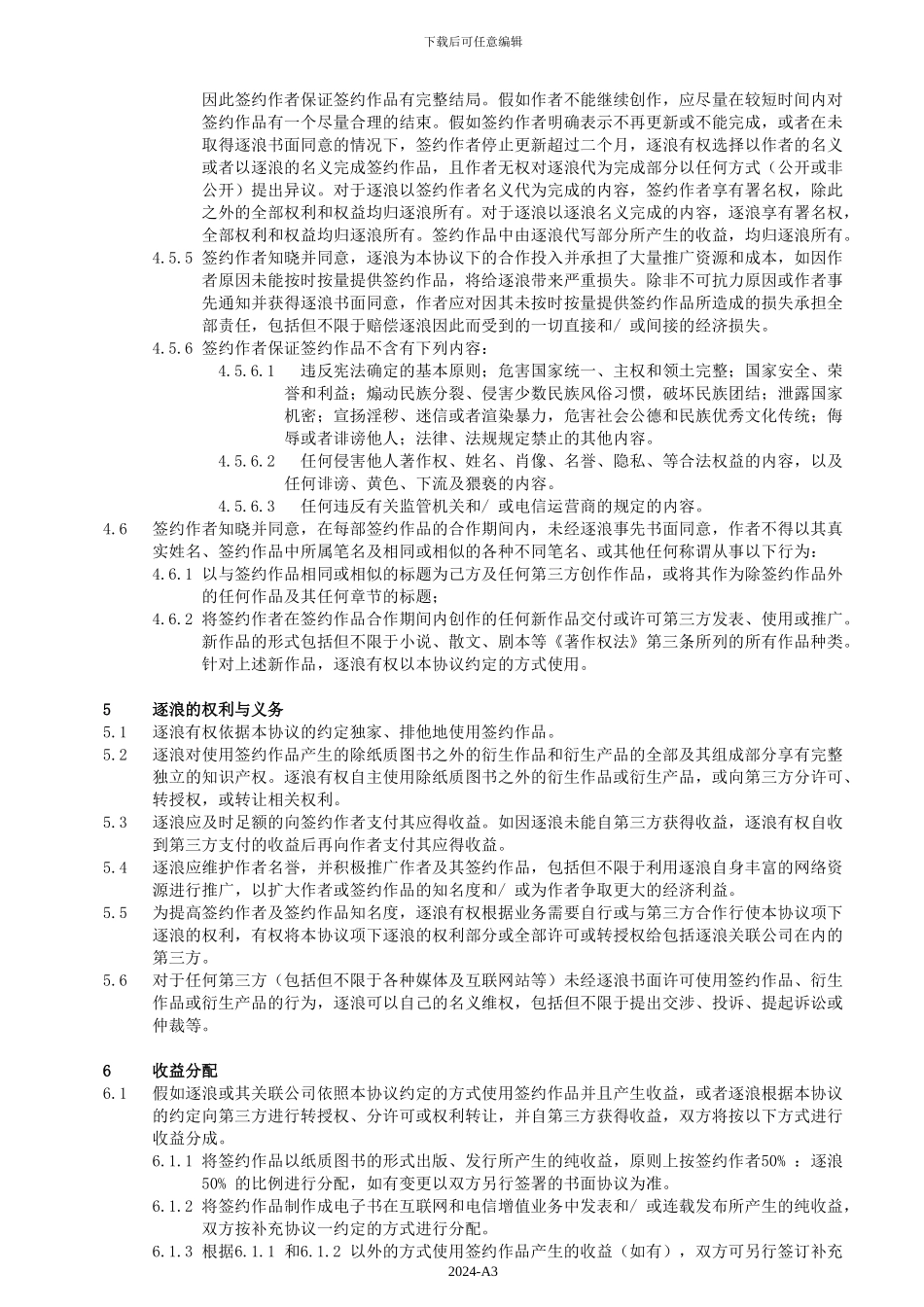 版权合作协议(A签)_第3页