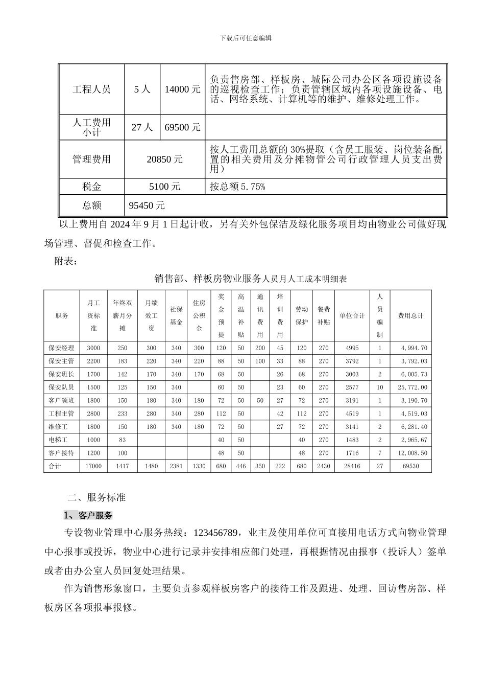 物业公司、开发公司物业管理协议_第2页