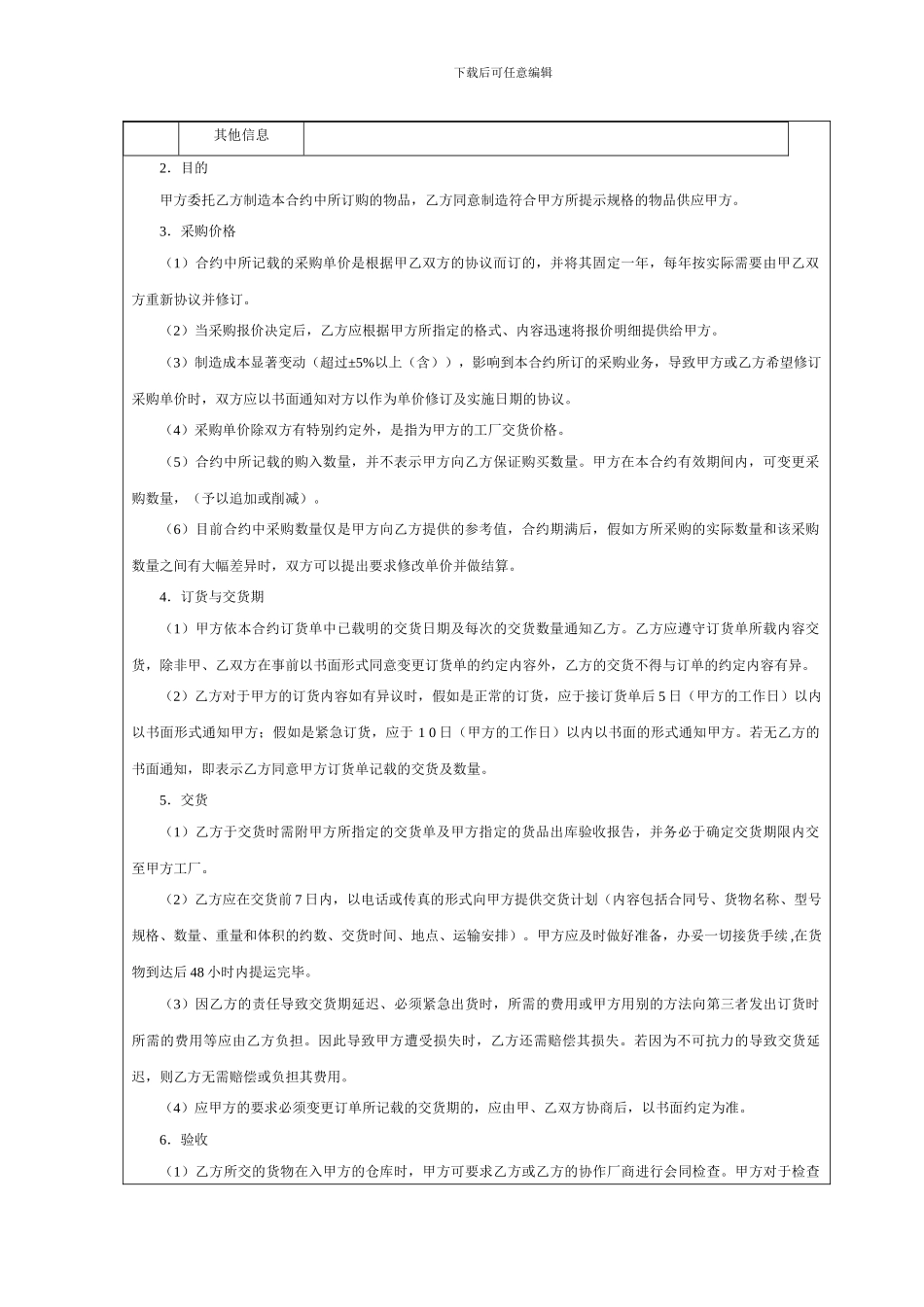 物料采购合同范本_第2页