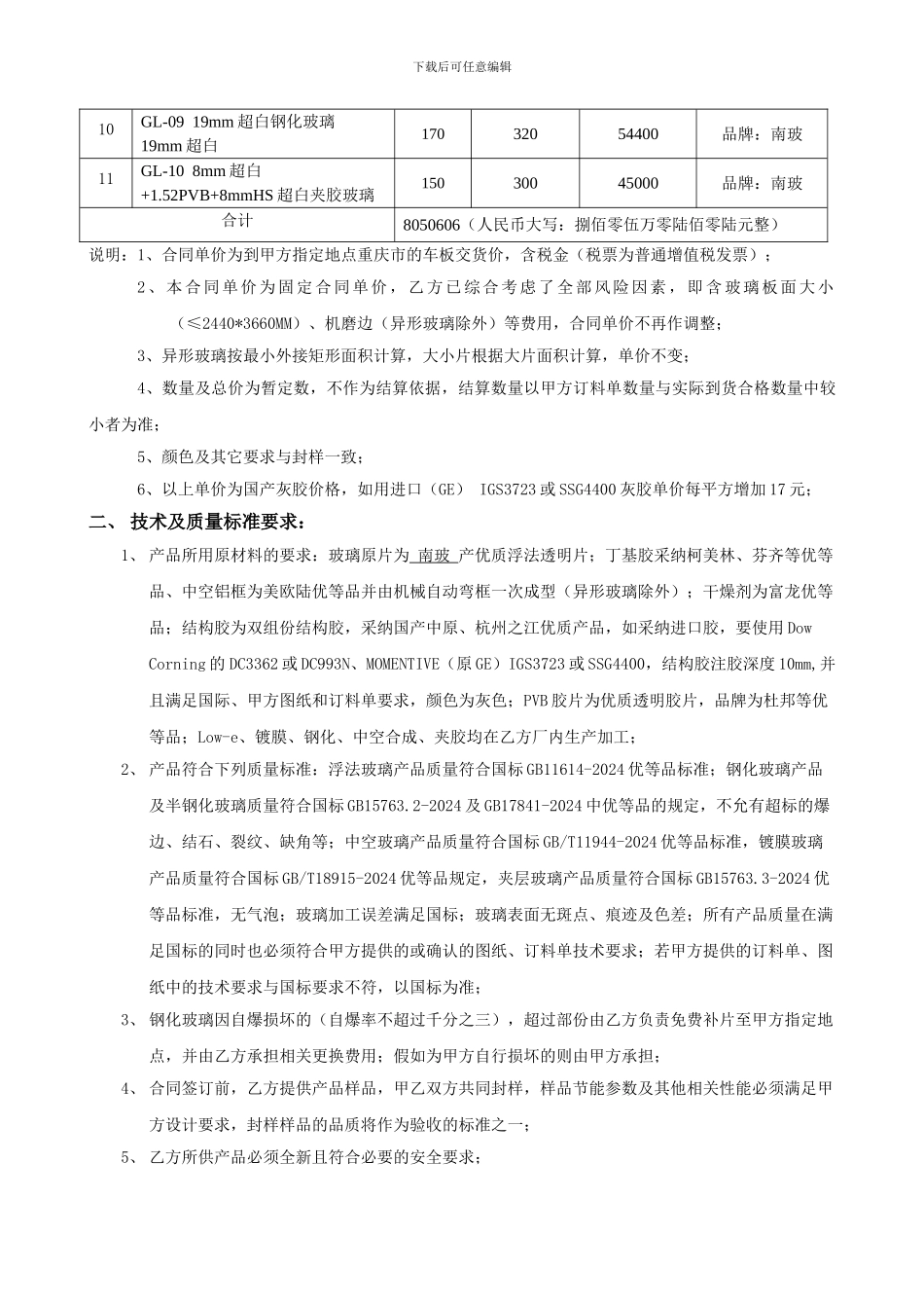 玻璃买卖合同_第2页