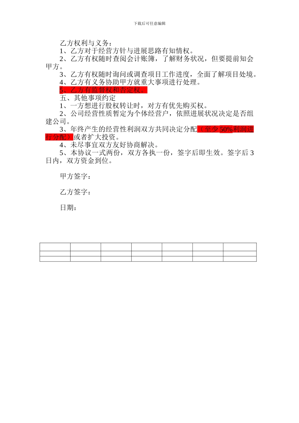 田婆婆项目股份制合作协议_第2页