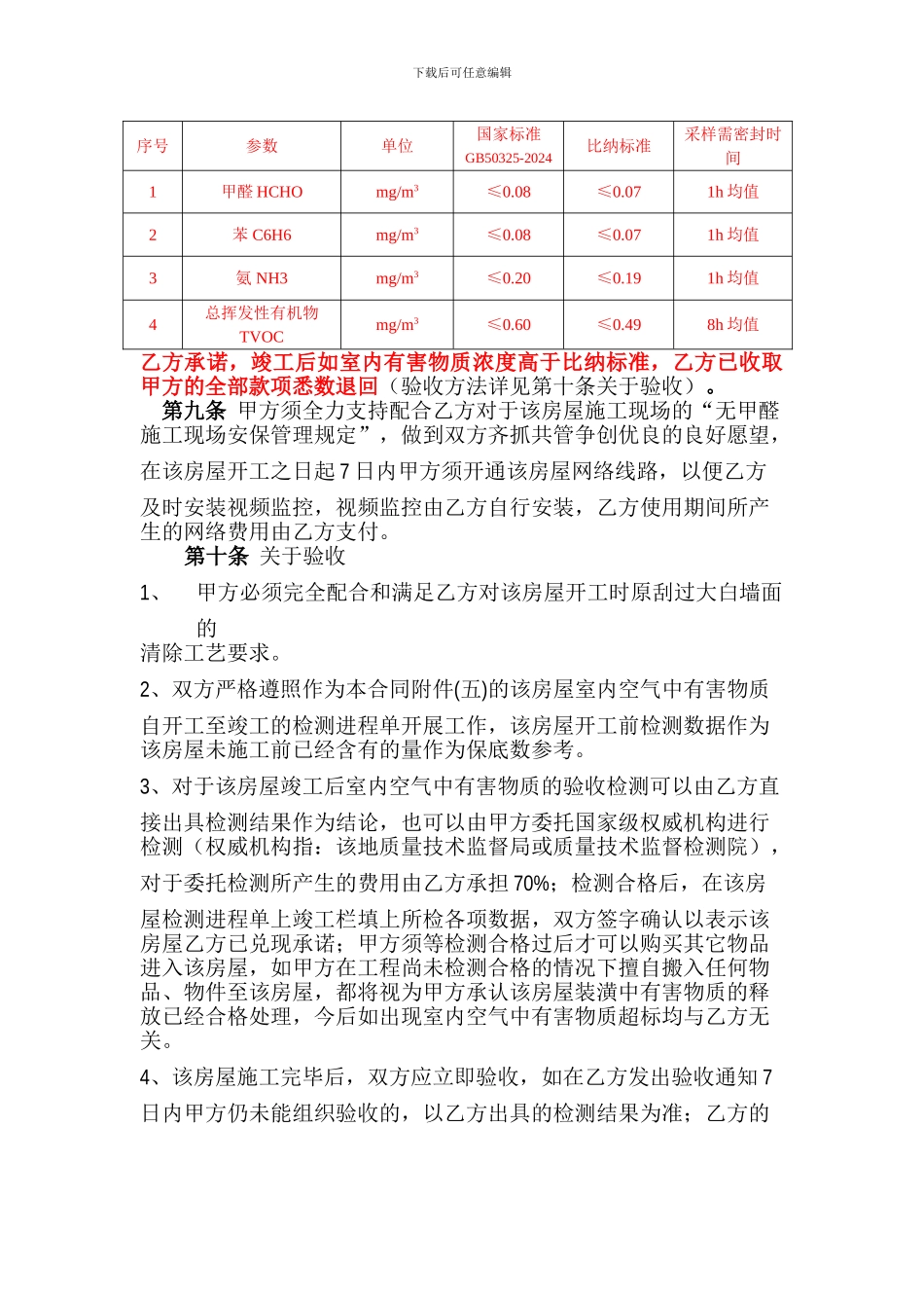 甲醛超标责任式材料采购合同书_第3页