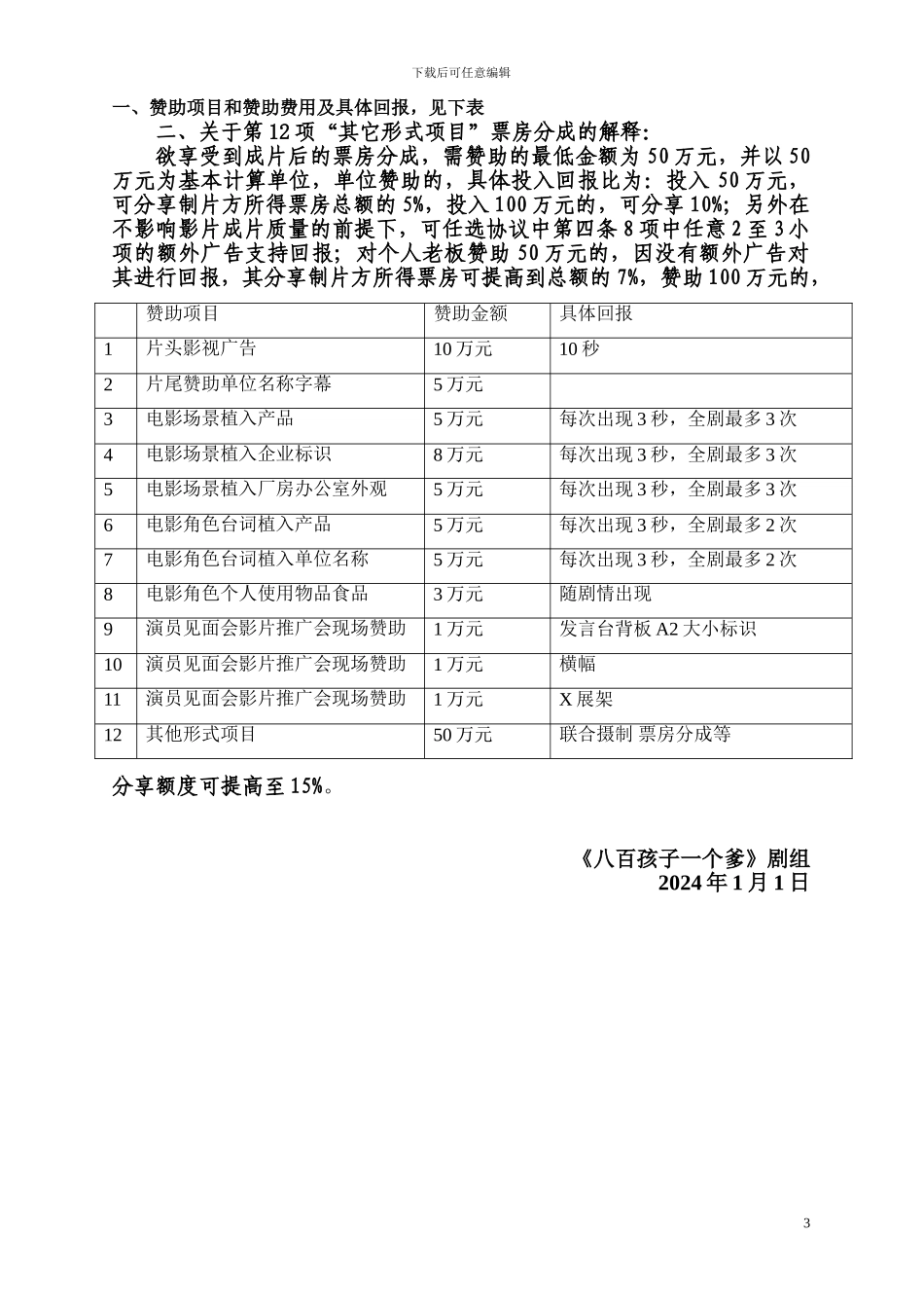 电影广告投放协议书_第3页