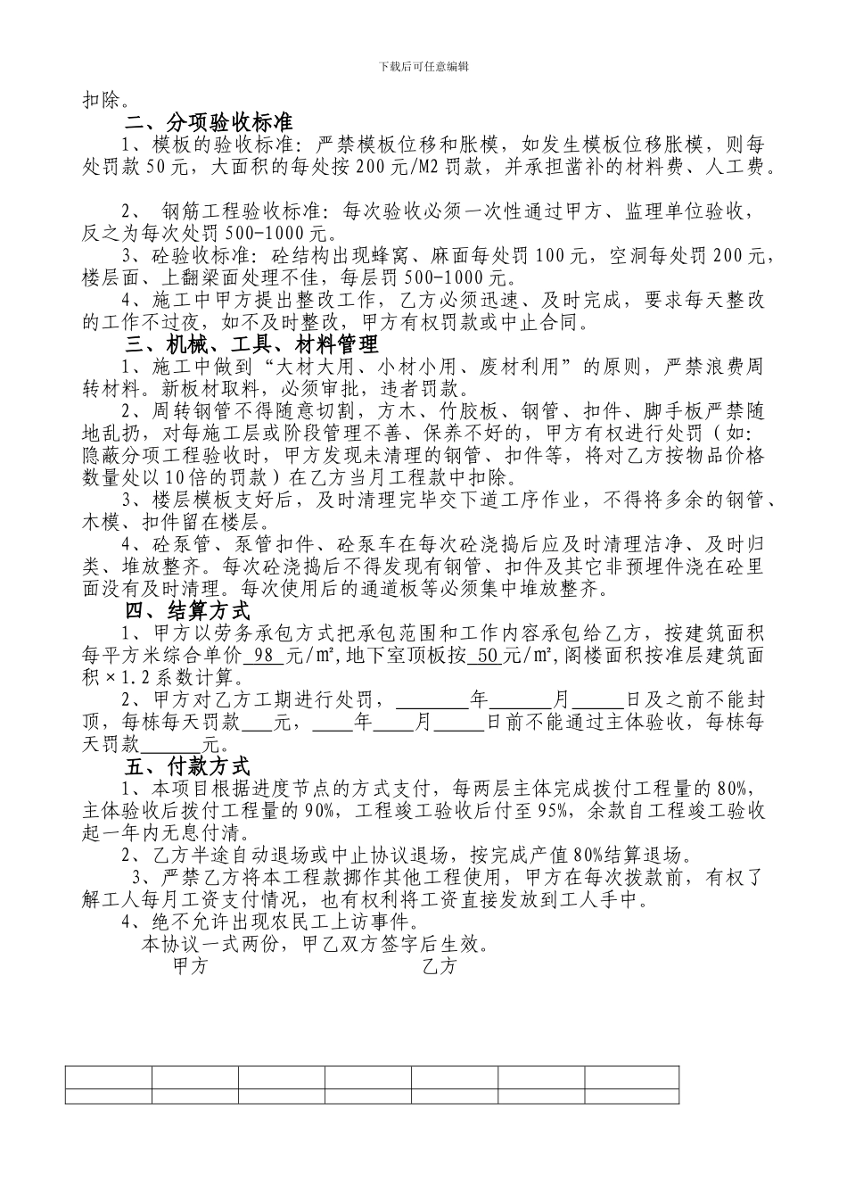 砖混主体劳务承包合同_第2页