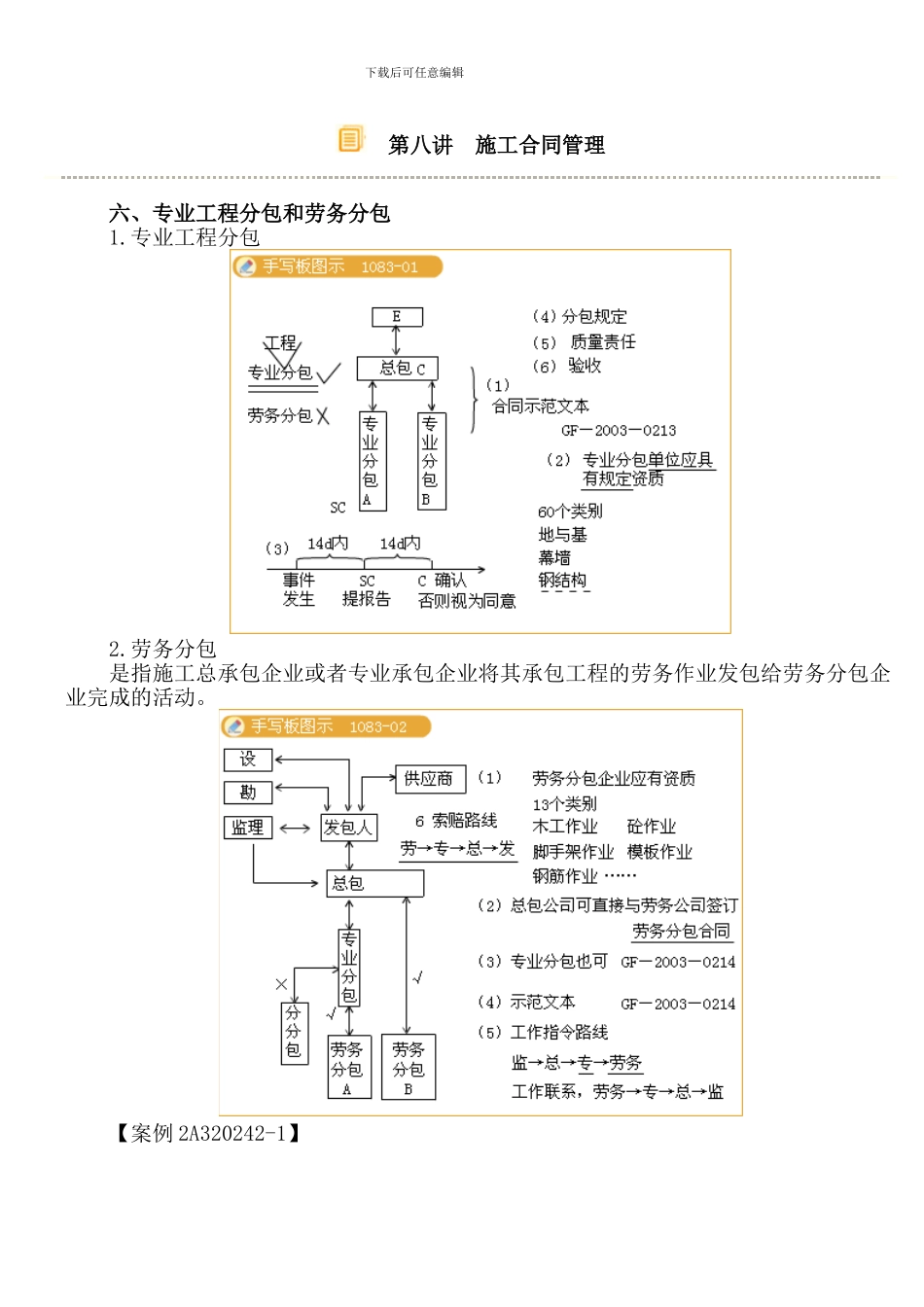 第八讲施工合同管理_第1页