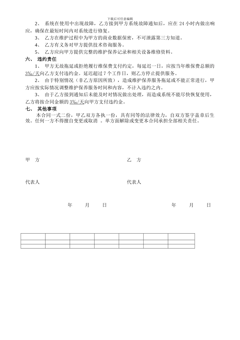 系统维护合同_第2页