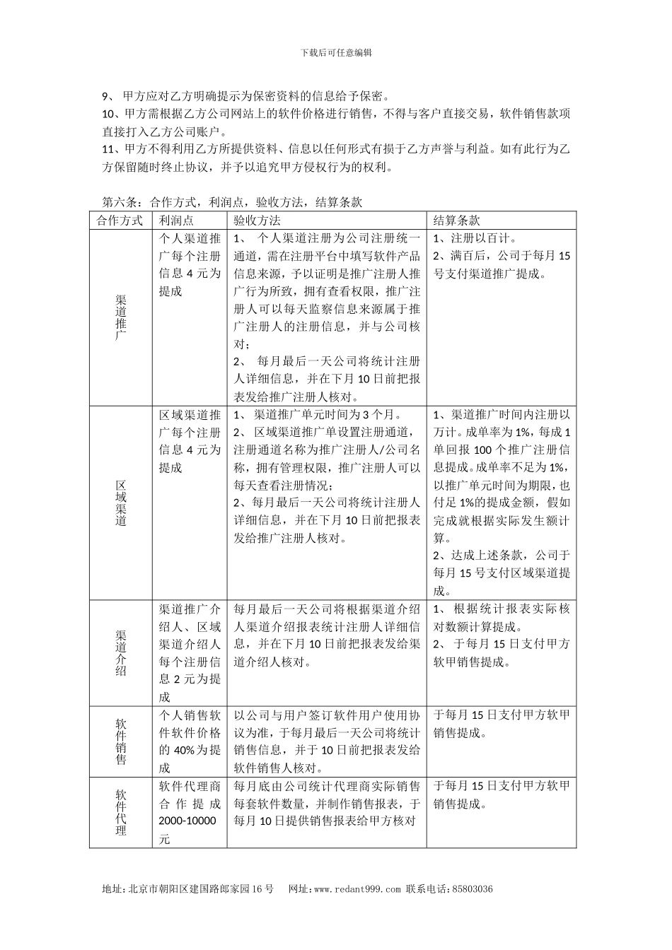 红蚂蚁渠道商代理合作协议_第3页