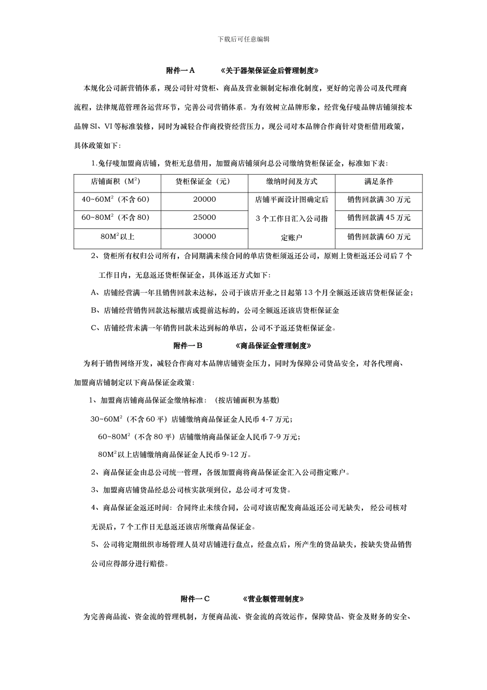 终端加盟合同附件一A.140414docx_第1页