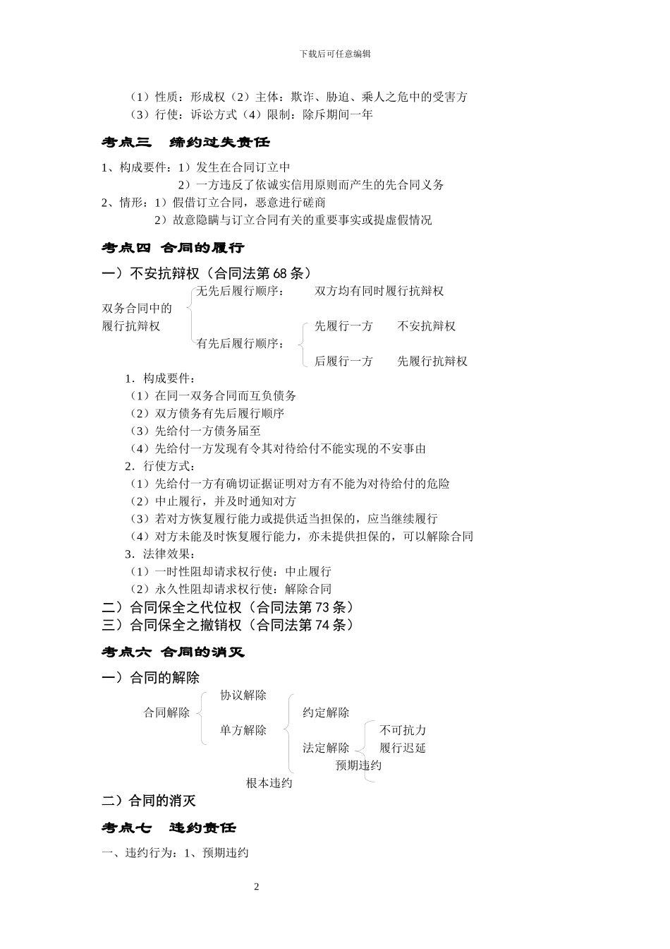 经济法概论-合同法复习_第2页