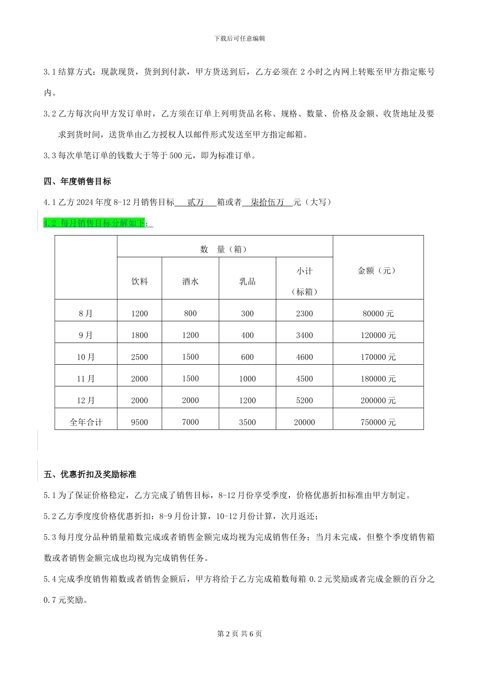 经销有限公司2024年标准合同2024.8.10_第2页