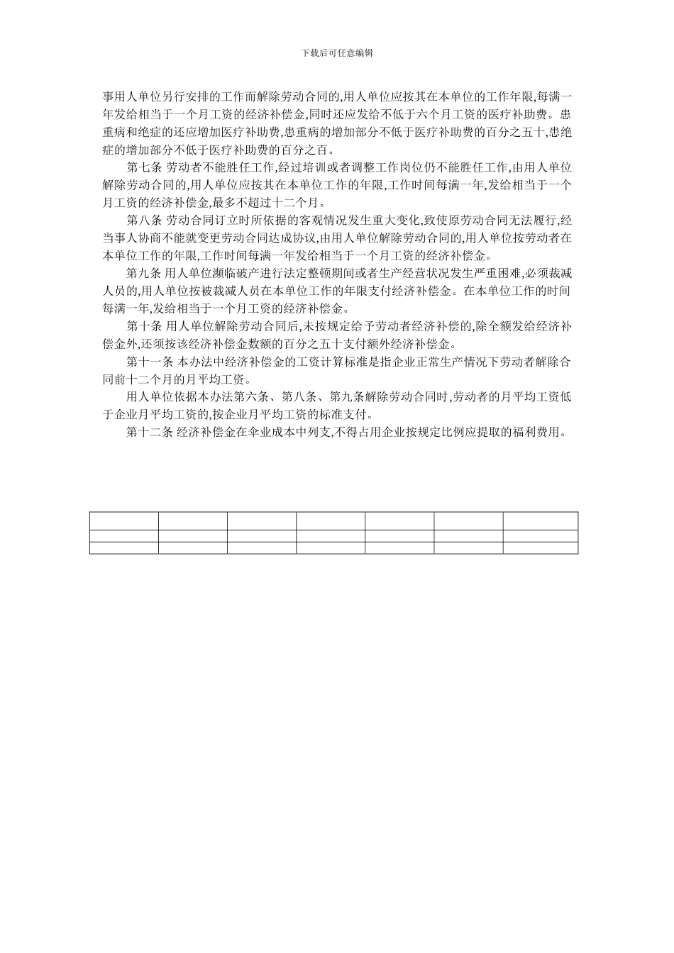 职工解除劳动合同经济补偿标准_第2页