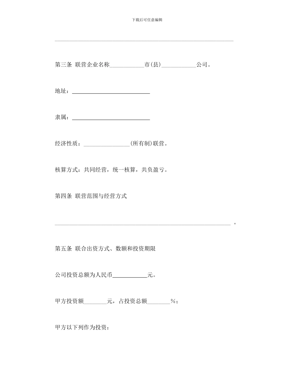 联营合同模版_第2页