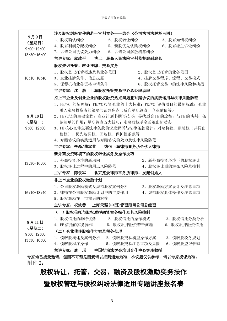 股权转让、托管、交易、融资及股权激励实务操作暨股权纠纷法律适用专题讲座._第3页