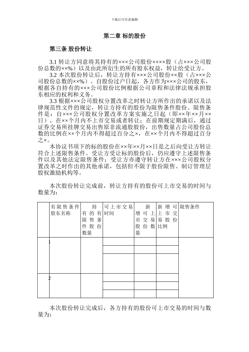 股权转让协议(上市公司)_第3页