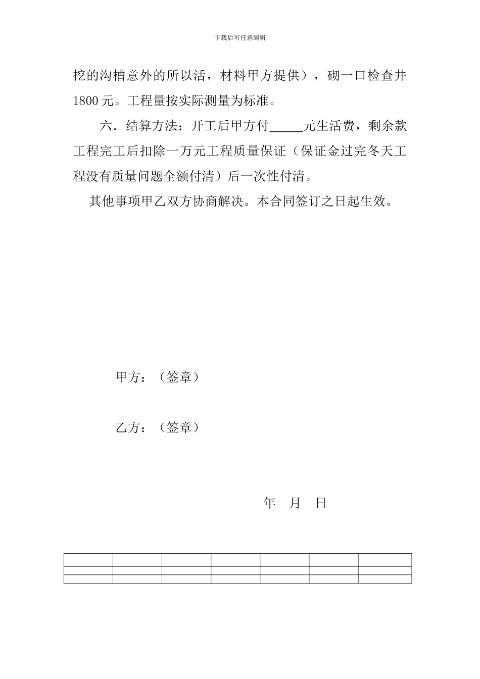 自来水施工劳务合同_第2页