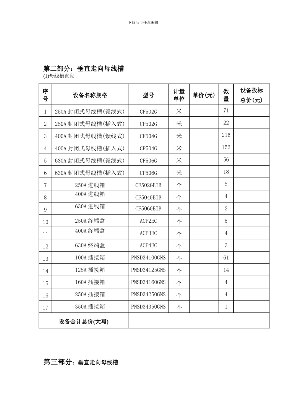 行业资料—母线槽合同附件_第3页