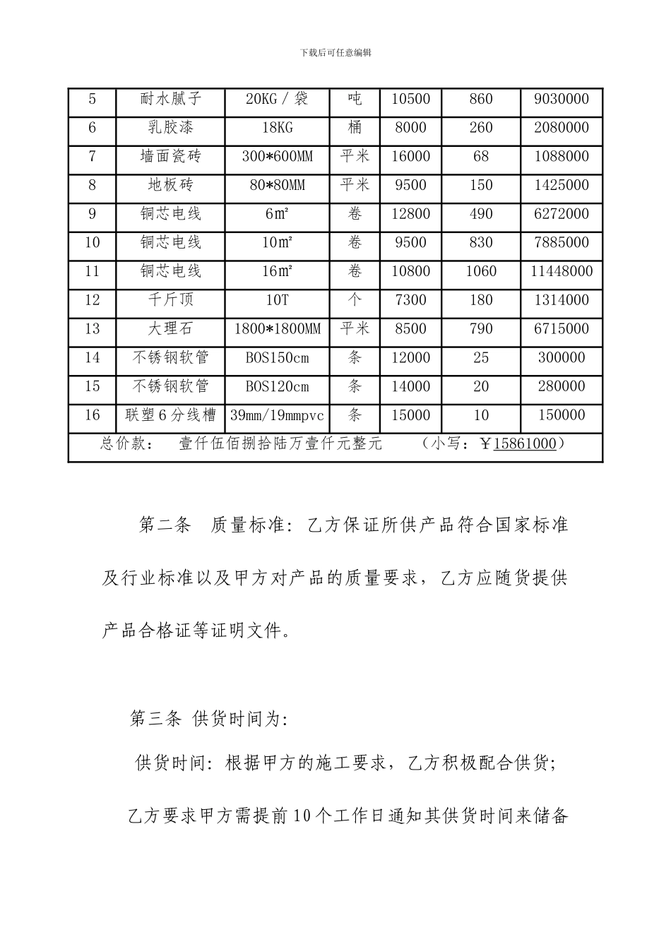 装修材料采购合同-_第2页