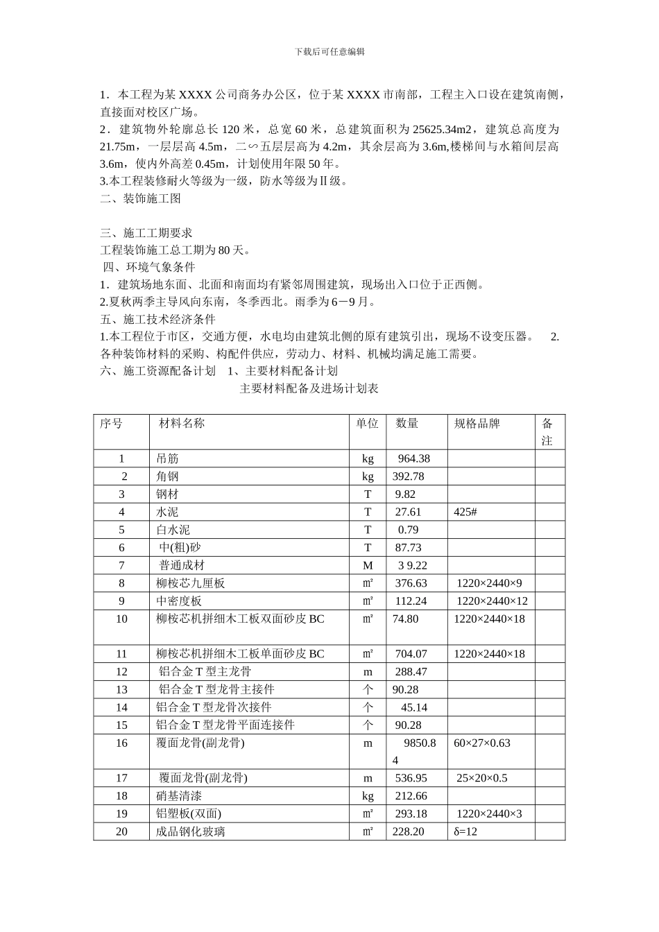 装饰工程施工组织设计任务书_第3页