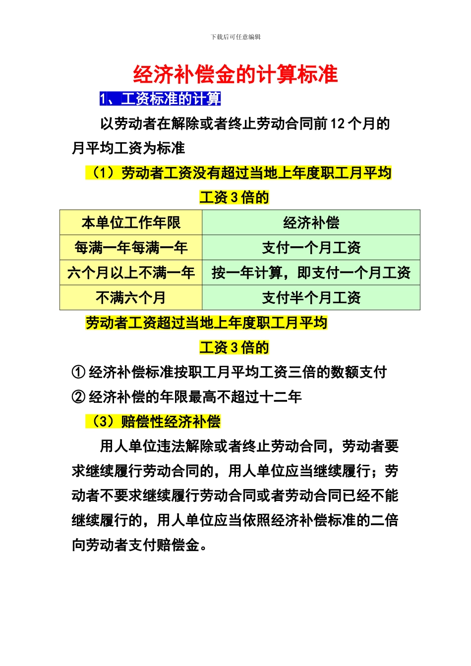 解除合同的补偿标准_第1页