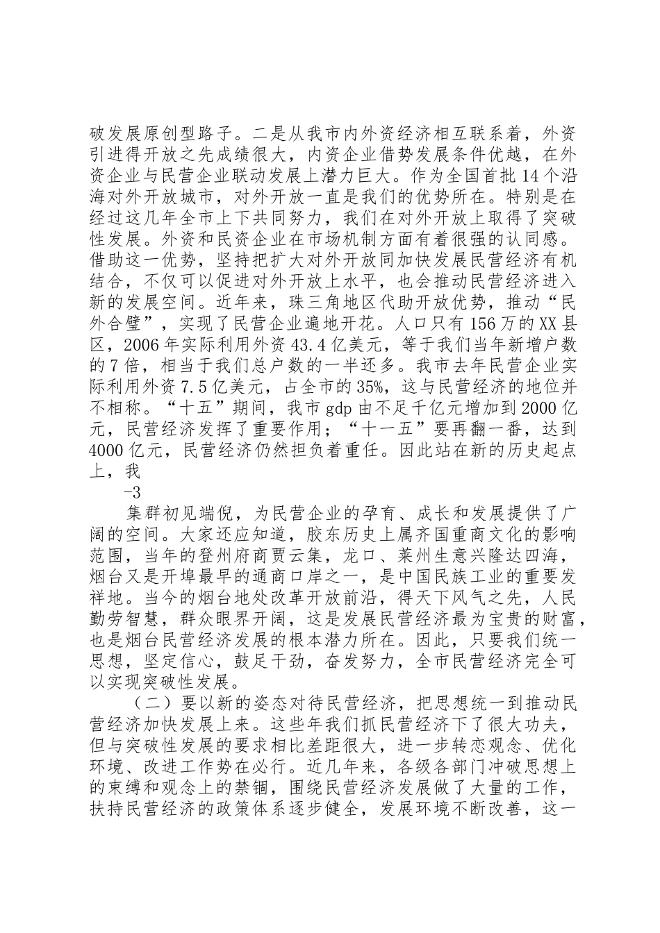孙永春同志在全市民营经济发展大会上的讲话_第2页