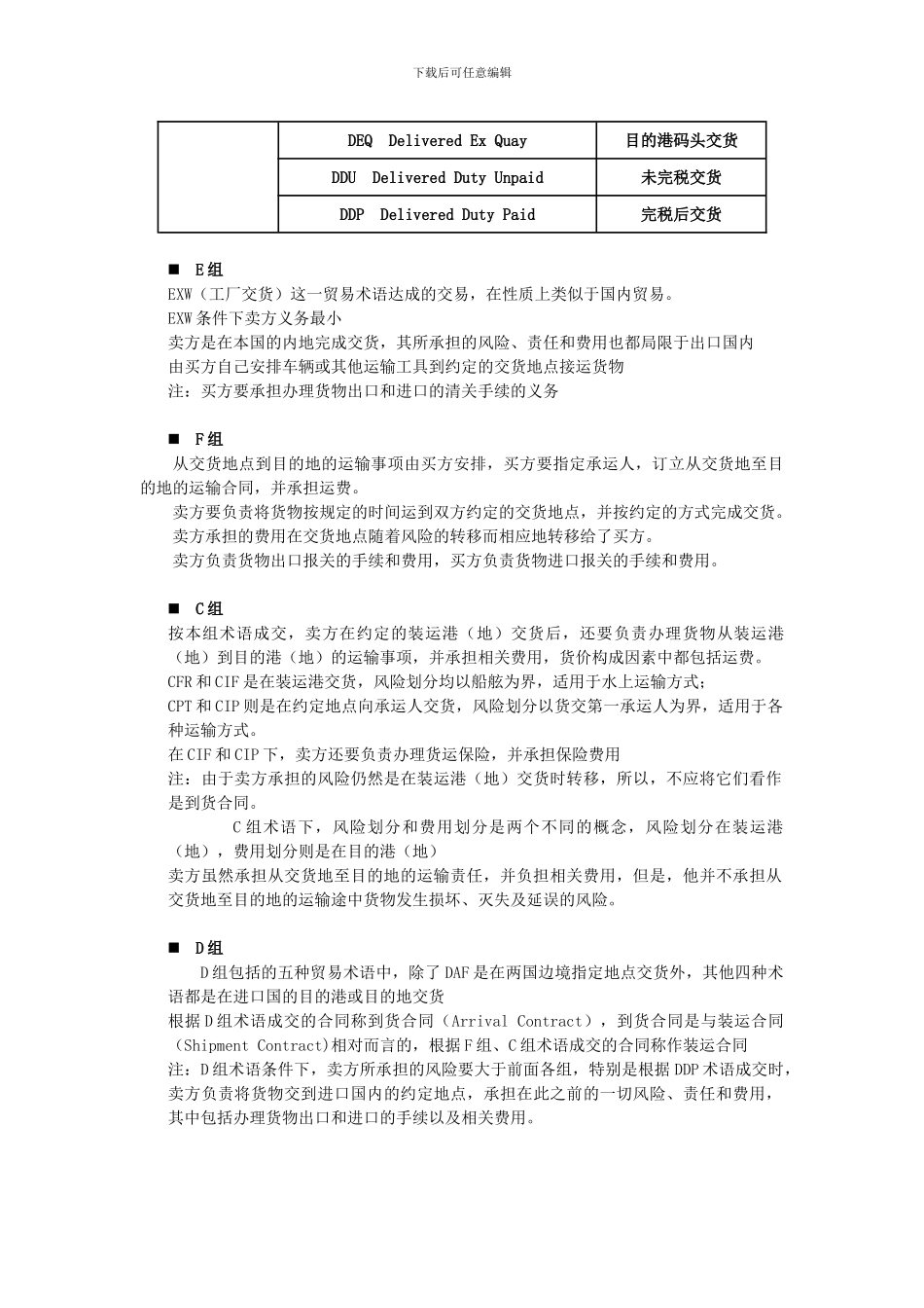 货运代理期末复习重点_第2页