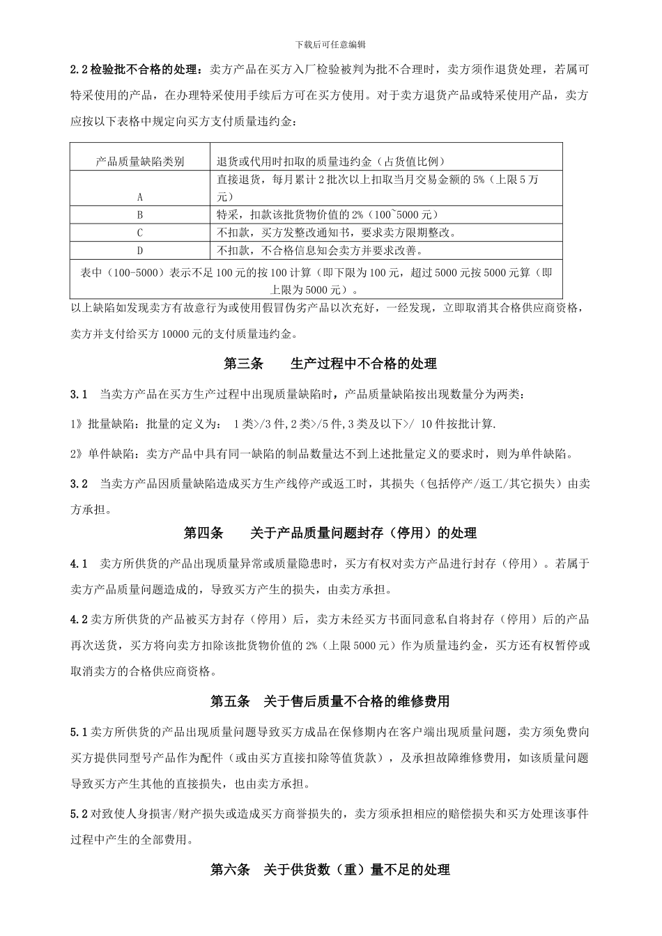 质量保证协议()_第3页