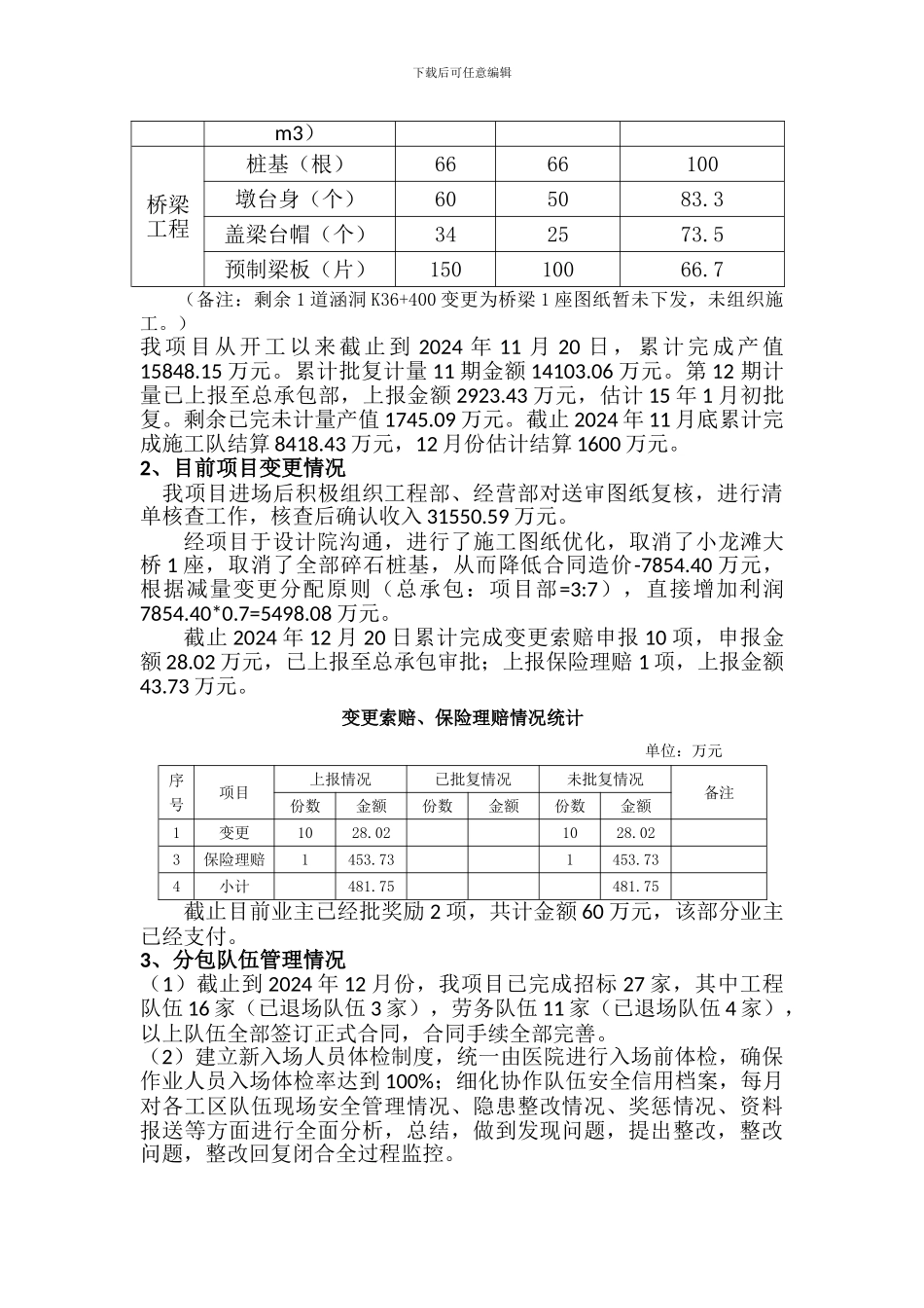 贵黔高速TJ5合同段2024年度总结暨2024年工作计划-_第2页