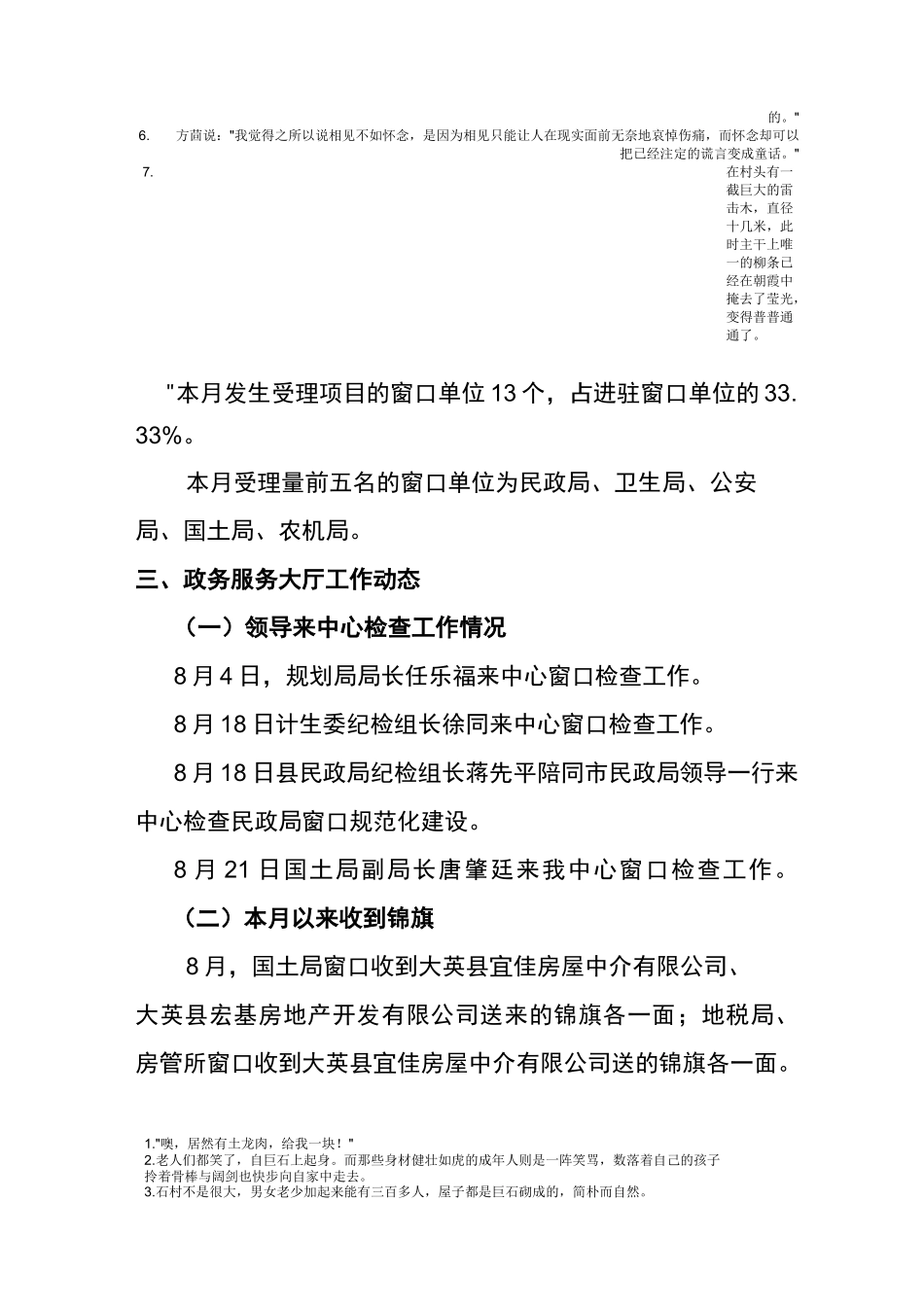 政务服务中心工作月报_第2页