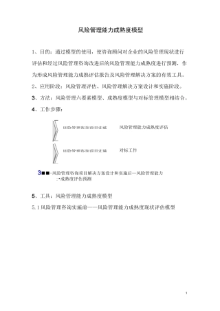 (完整版)风险管理能力成熟度模型