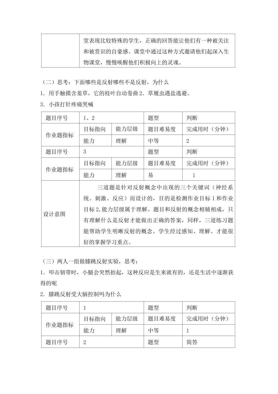 作业设计：神经调节的基本方式(优质课)_第2页