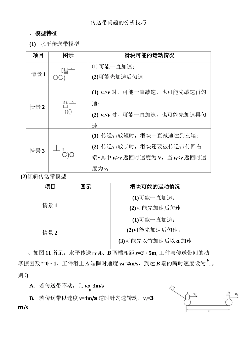 板块模型、传送带_第1页