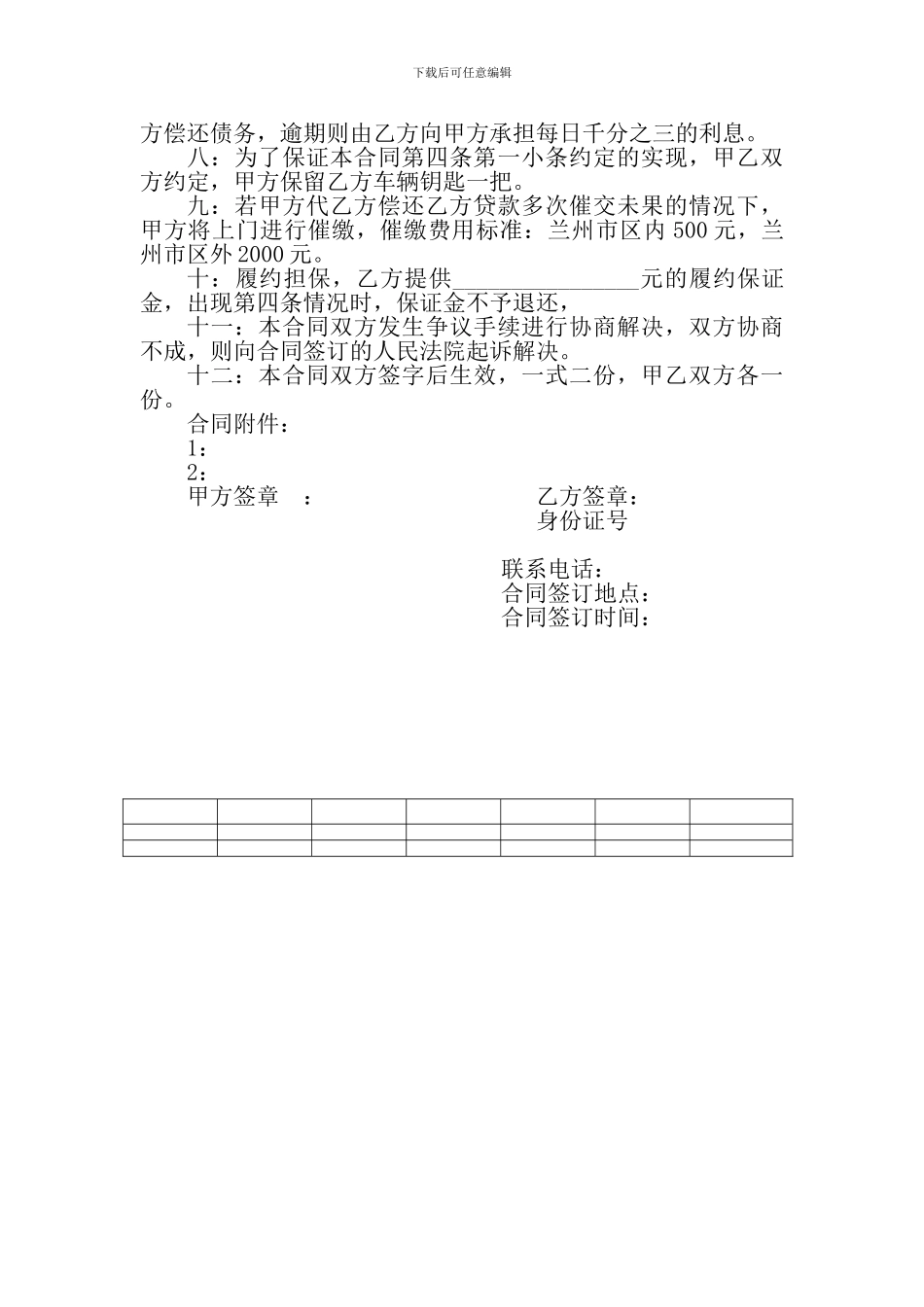 车辆担保合同_第2页