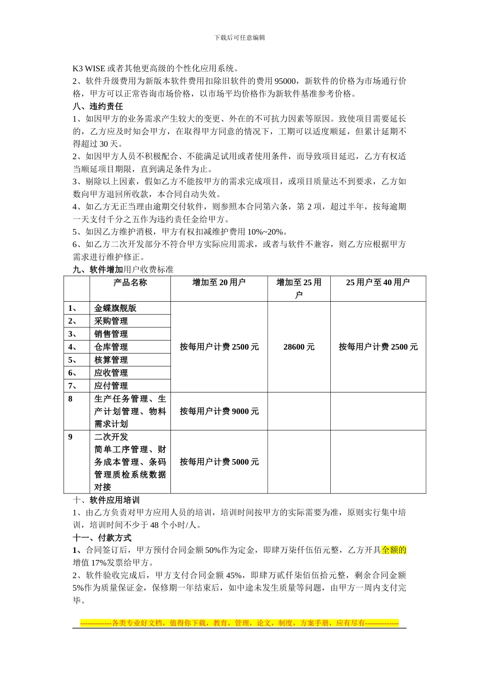 软件销售合同(改1)_第3页