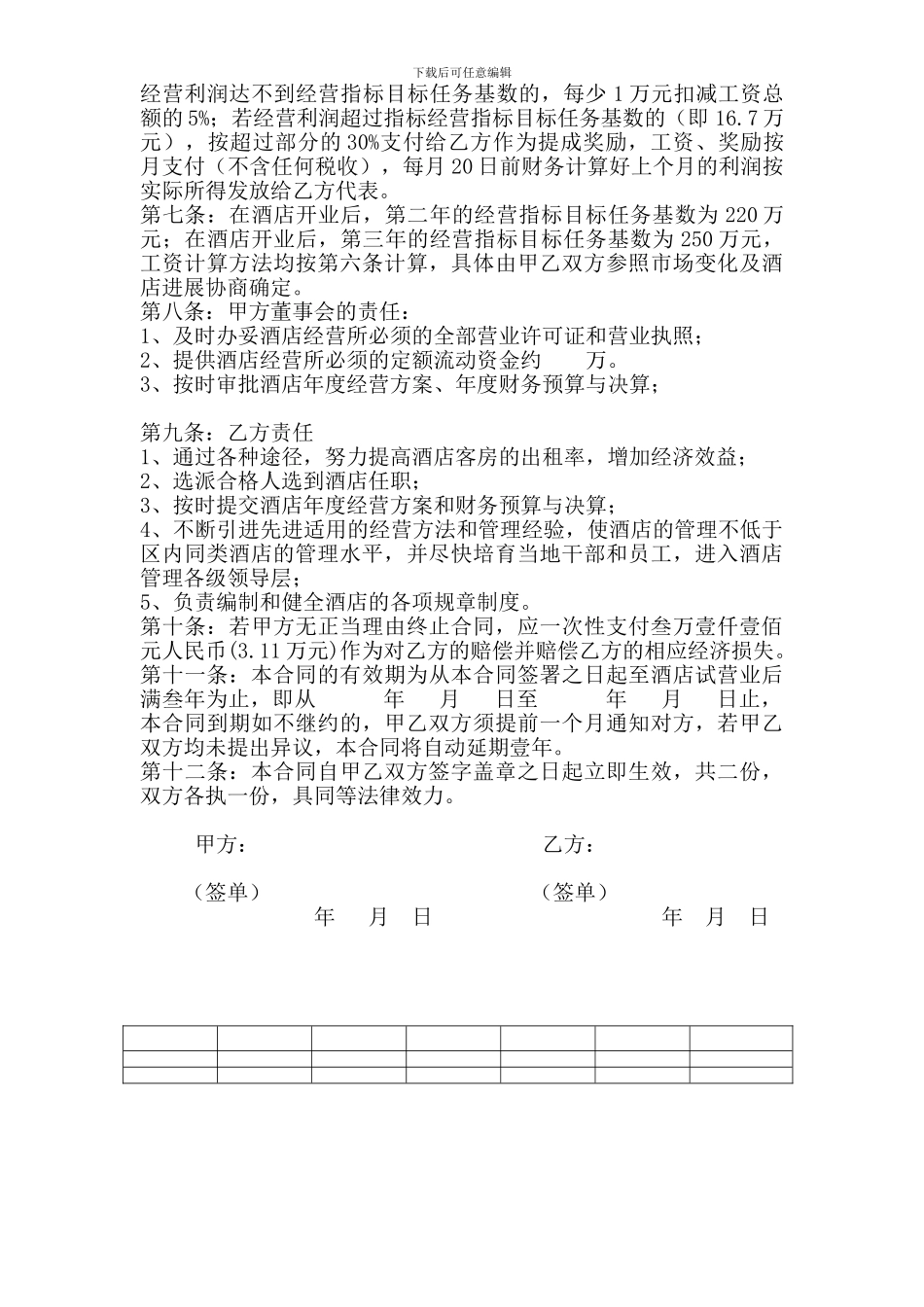 酒店管理合同1_第2页