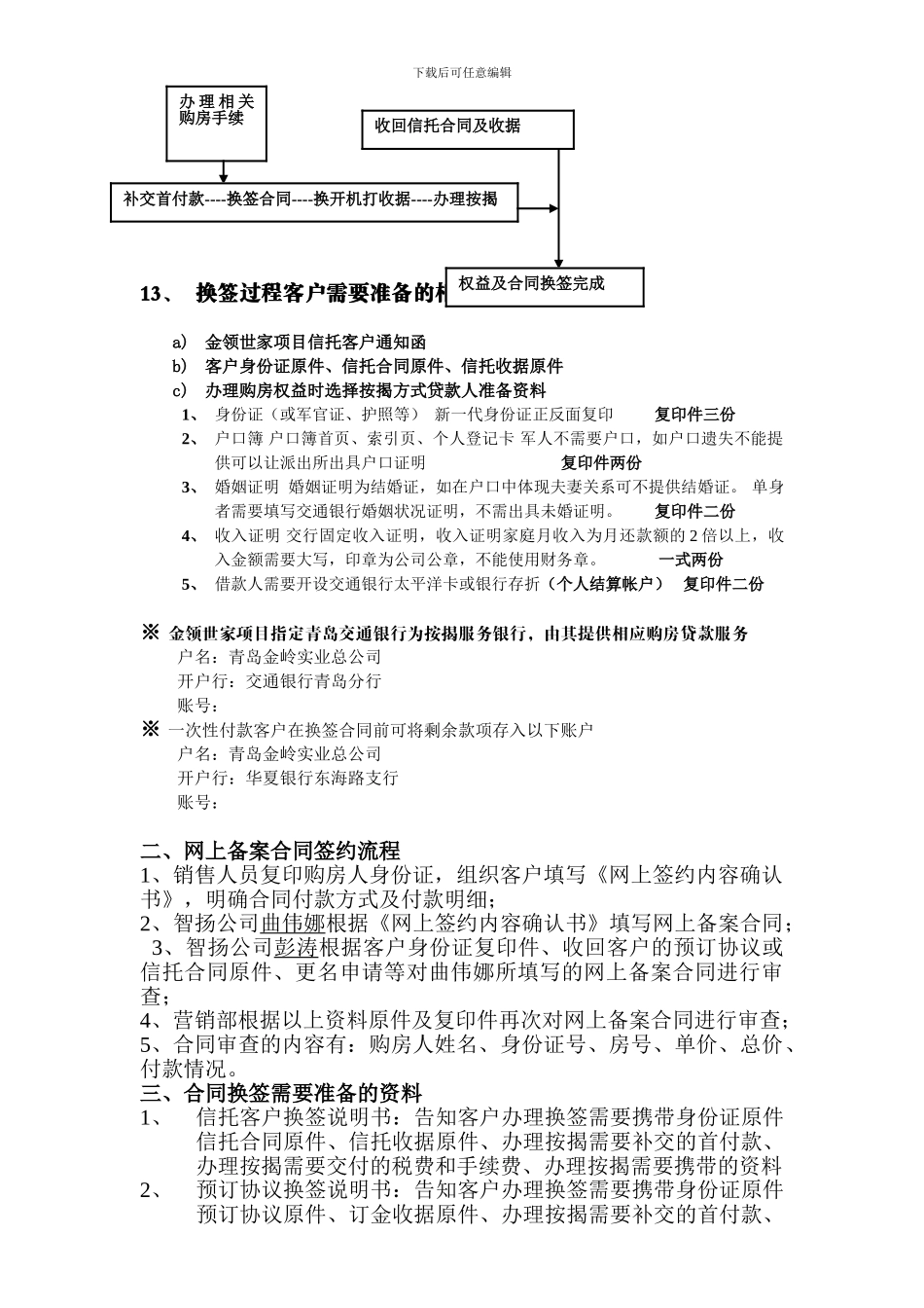 金领世家合同换签流程m_第2页