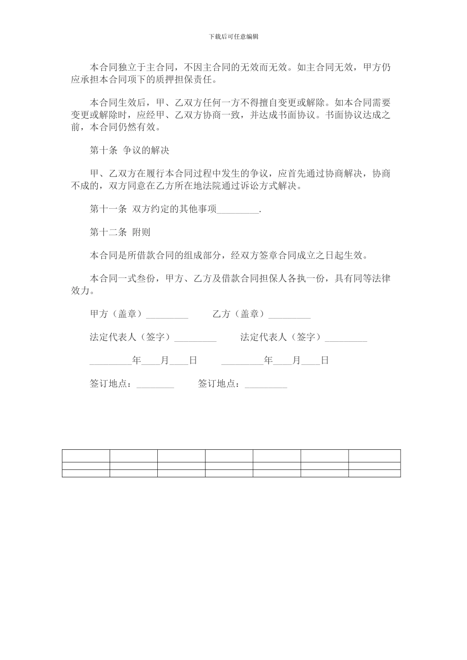 门面房出租经营权质押合同范本_第3页