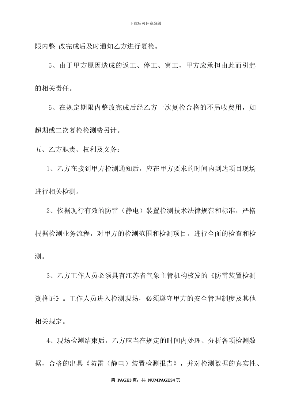 防雷检测协议--样本_第3页