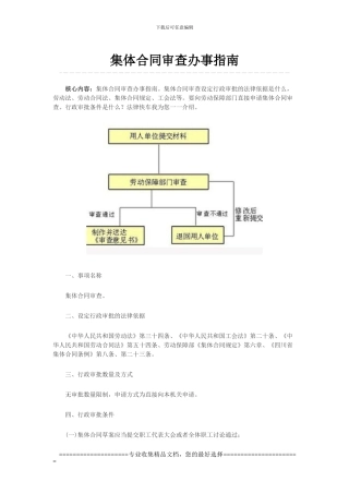 集体合同审查办事指南