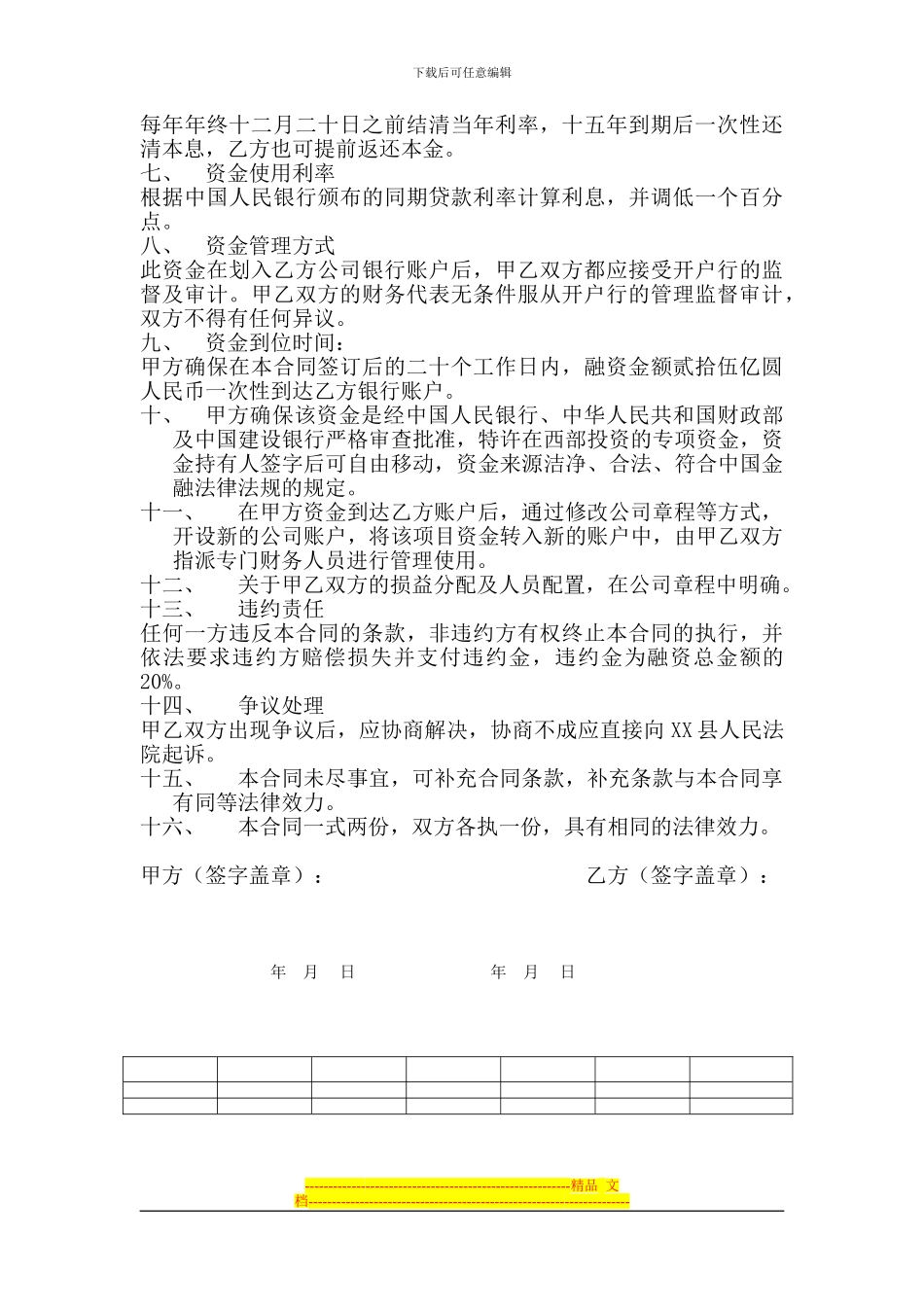 项目融资协议(样本)_第2页