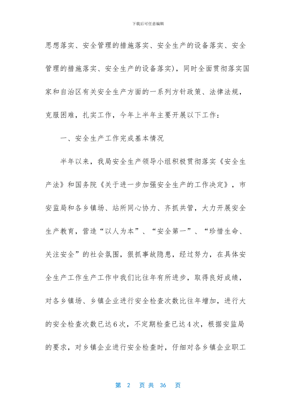 -2024年乡镇安全生产工作总结_第2页