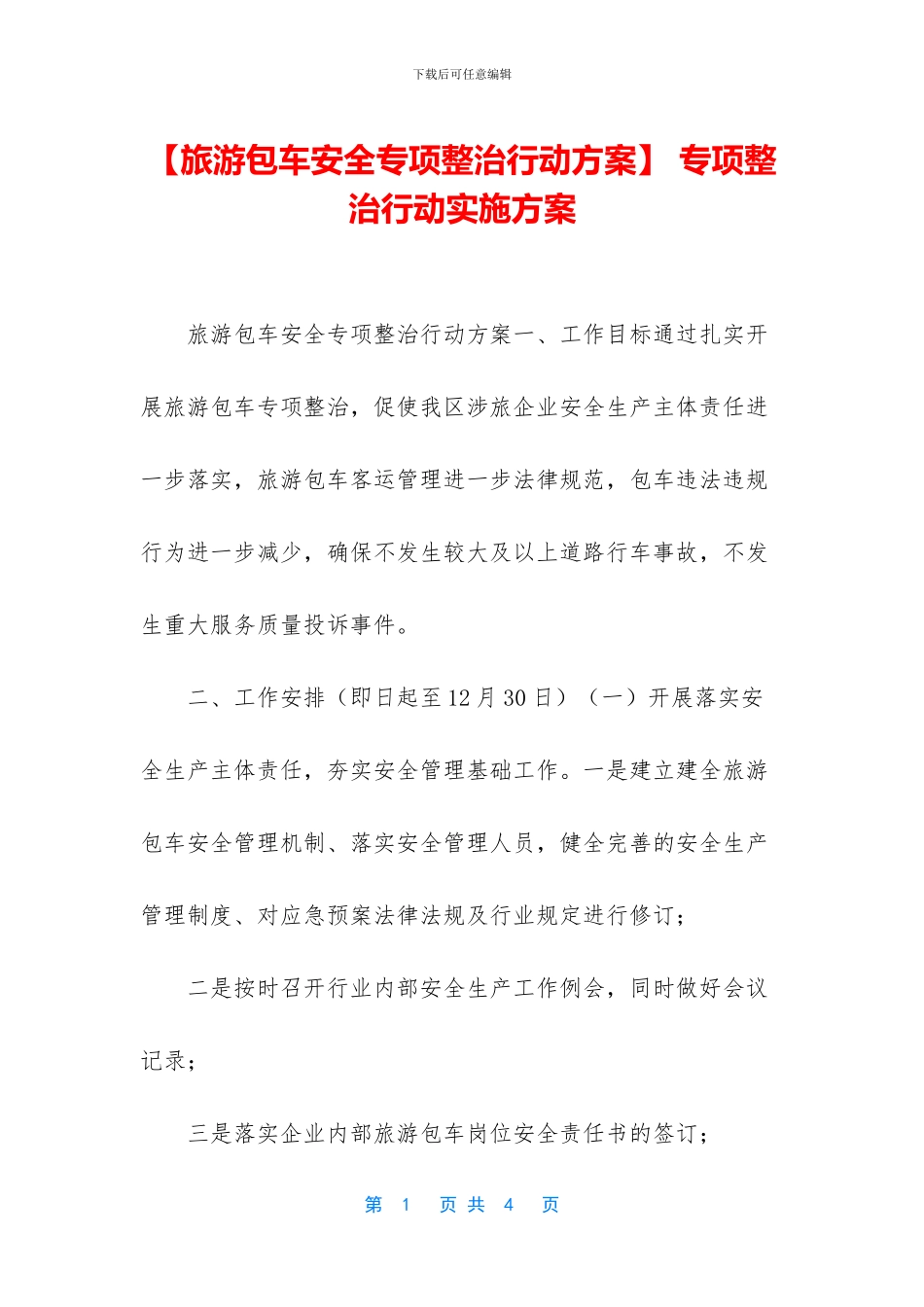 -专项整治行动实施方案_第1页